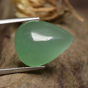 Aventurine vert naturelle en forme de poire, 7,63 ct, translucide