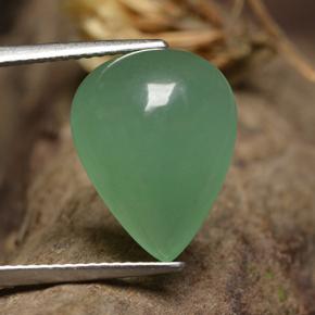 Aventurine vert naturelle en forme de poire, 7,63 ct, translucide
