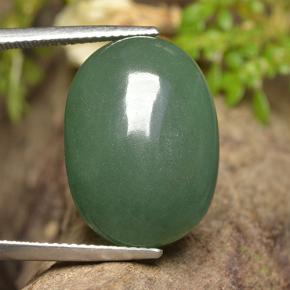 Aventurine Vert naturelle Coupe ovale, 19.39 ct, Translucide