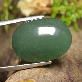 Aventurine Vert naturelle Coupe ovale, 19.39 ct, Translucide