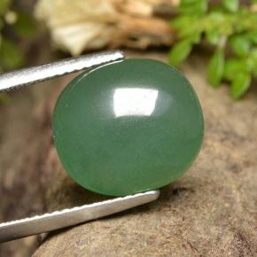 Aventurine Vert naturelle Coupe ovale, 7.52 ct, Translucide
