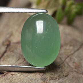 Aventurine vert naturelle coupe ovale, 3,46 ct, translucide