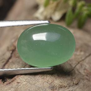 Aventurine vert naturelle coupe ovale, 3,46 ct, translucide