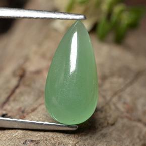 Aventurine Vert naturelle En forme de poire, 2.85 ct, Translucide