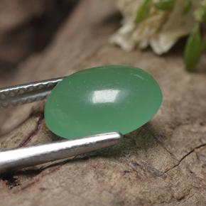 Aventurine Vert naturelle Coupe ovale, 2.96 ct, Translucide
