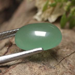 Aventurine Vert naturelle Coupe ovale, 3.10 ct, Translucide