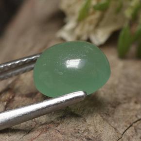 Aventurine Vert naturelle Coupe ovale, 2.22 ct, Translucide