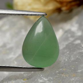 Aventurine Vert naturelle En forme de poire, 2.14 ct, Translucide