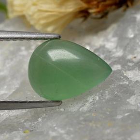 Aventurine Vert naturelle En forme de poire, 2.14 ct, Translucide