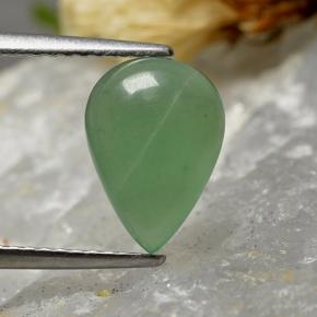 Aventurine Vert naturelle En forme de poire, 2.14 ct, Translucide