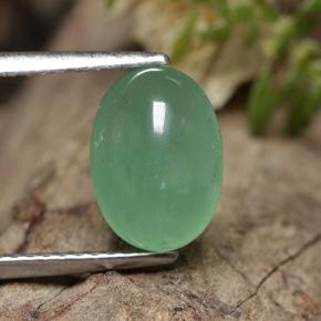 Aventurine Vert naturelle Coupe ovale, 2.30 ct, Translucide
