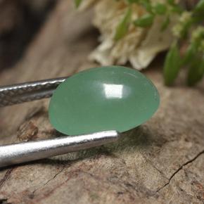 Aventurine Vert naturelle Coupe ovale, 2.30 ct, Translucide