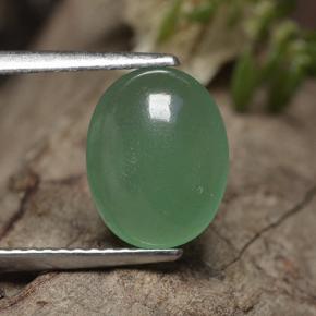 Aventurine Vert naturelle Coupe ovale, 2.28 ct, Translucide