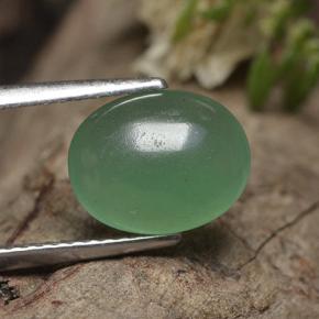 Aventurine Vert naturelle Coupe ovale, 2.28 ct, Translucide