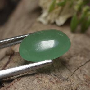 Aventurine Vert naturelle Coupe ovale, 2.28 ct, Translucide