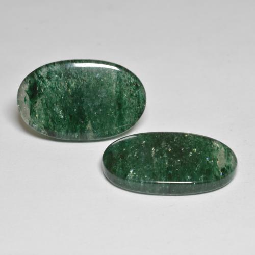 Achetez naturel 21.84ct Vert foncé Aventurine gems, Coupe ovale, En provenance Brésil chez GemSelect. En stock, livraison internationale!