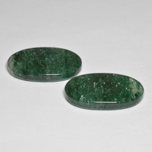 Achetez naturel 21.84ct Vert foncé Aventurine gems, Coupe ovale, En provenance Brésil chez GemSelect. En stock, livraison internationale!