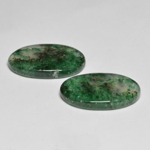 Achetez naturel 16,57ct vert aventurine gems, coupe ovale, en provenance brésil chez gemselect. en stock, livraison internationale!