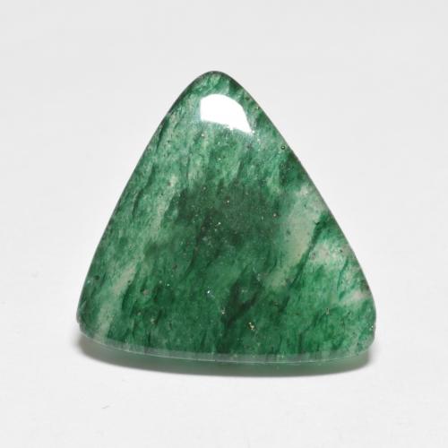 Aventurine vert naturelle trillion, 7,16 ct, translucide