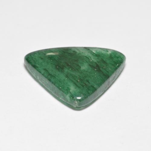 Aventurine vert naturelle trillion, 7,16 ct, translucide
