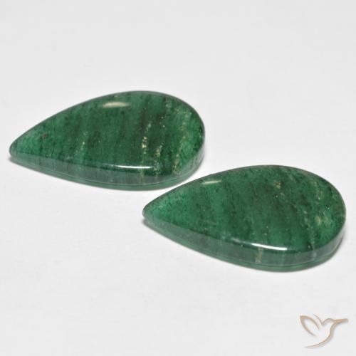 Shop natural 18.08ct Vert émeraude moyen Aventurine gems, En forme de poire, from Brésil at GemSelect. In stock, global shipping!