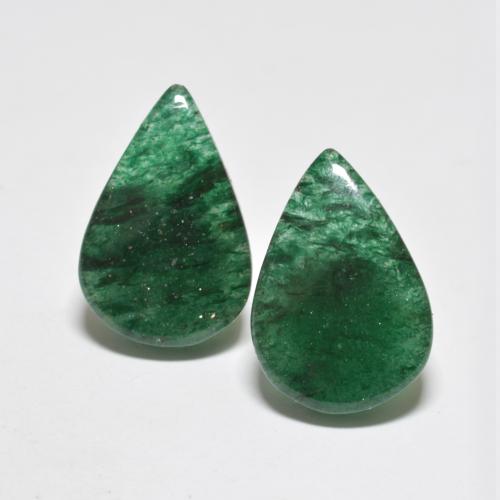 Achetez naturel 12,03ct vert aventurine gems, en forme de poire, en provenance brésil chez gemselect. en stock, livraison internationale!