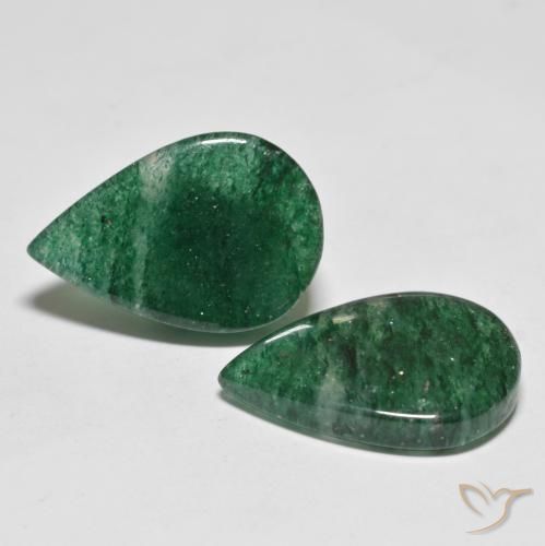 Shop natural 16.74ct Vert foncé Aventurine gems, En forme de poire, from Brésil at GemSelect. In stock, global shipping!