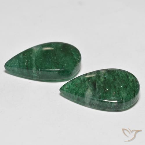 Shop natural 16.74ct Vert foncé Aventurine gems, En forme de poire, from Brésil at GemSelect. In stock, global shipping!