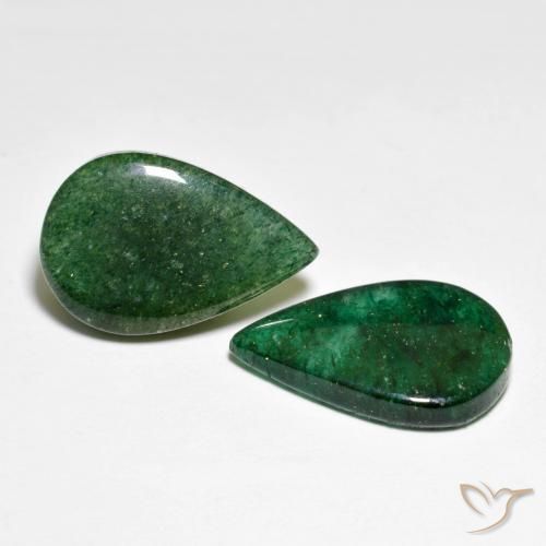 Shop natural 12.15ct Vert foncé Aventurine gems, En forme de poire, from Brésil at GemSelect. In stock, global shipping!