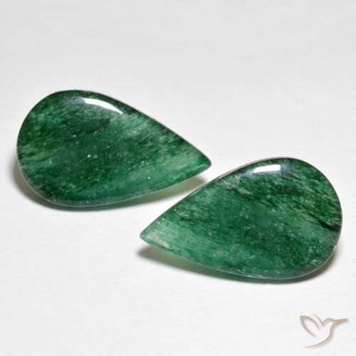 16.58ctw Naturel Vert clair Aventurine, En forme de poire, Translucide