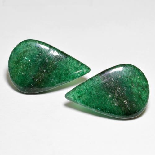 Achetez naturel 14.41ct Vert multicolore Aventurine gems, En forme de poire, En provenance Brésil chez GemSelect. En stock, livraison internationale!
