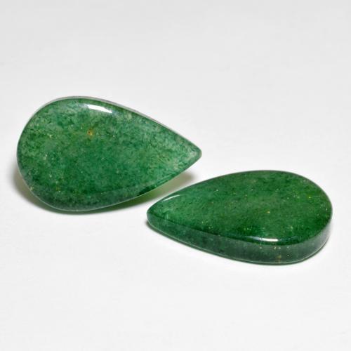 Achetez naturel 12,78ct vert aventurine gems, en forme de poire, en provenance brésil chez gemselect. en stock, livraison internationale!
