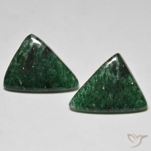 15.57ctw Naturel Vert pin Aventurine, Trillion, Translucide