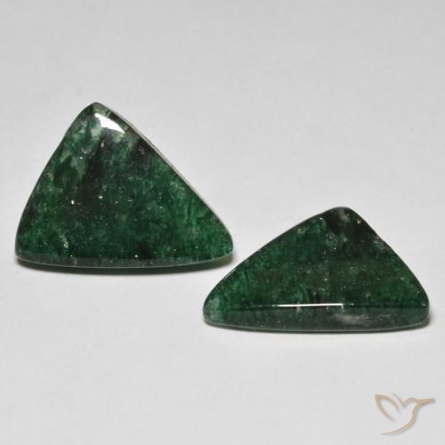 Shop natural 15.57ct Vert pin Aventurine gems, Trillion, from Brésil at GemSelect. In stock, global shipping!