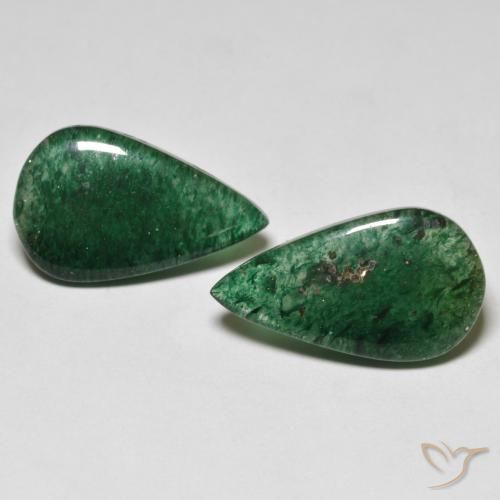 Achetez naturel 11.31ct Vert forêt frais Aventurine gems, En forme de poire, En provenance Brésil chez GemSelect. En stock, livraison internationale!