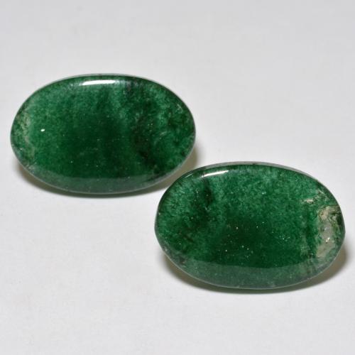 Achetez naturel 17,47ct vert aventurine gems, coupe ovale, en provenance brésil chez gemselect. en stock, livraison internationale!