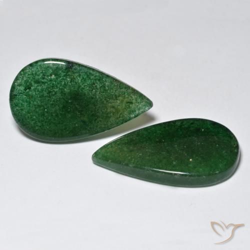 Shop natural 24.46ct Vert foncé Aventurine gems, En forme de poire, from Brésil at GemSelect. In stock, global shipping!
