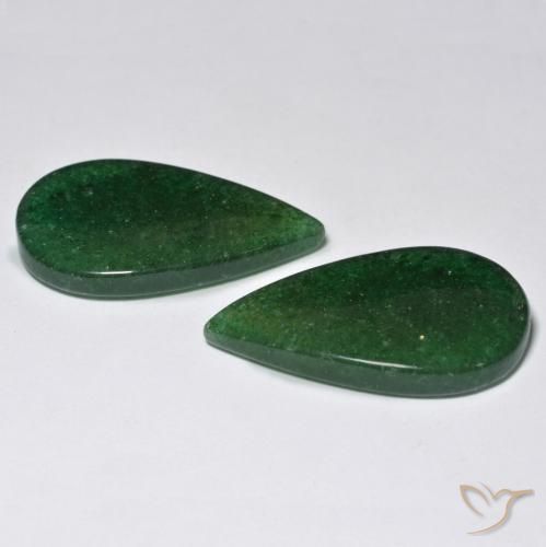 Shop natural 24.46ct Vert foncé Aventurine gems, En forme de poire, from Brésil at GemSelect. In stock, global shipping!