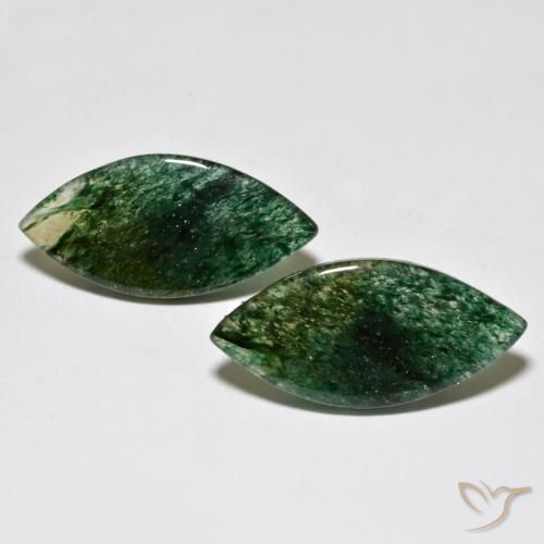 20.86ctw Naturel Vert foncé Aventurine, Marquise, Translucide