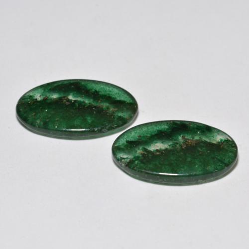 Achetez naturel 12,30ct vert aventurine gems, coupe ovale, en provenance brésil chez gemselect. en stock, livraison internationale!