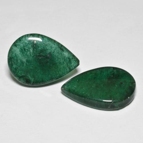 Achetez naturel 13.41ct Vert foncé Aventurine gems, En forme de poire, En provenance Brésil chez GemSelect. En stock, livraison internationale!