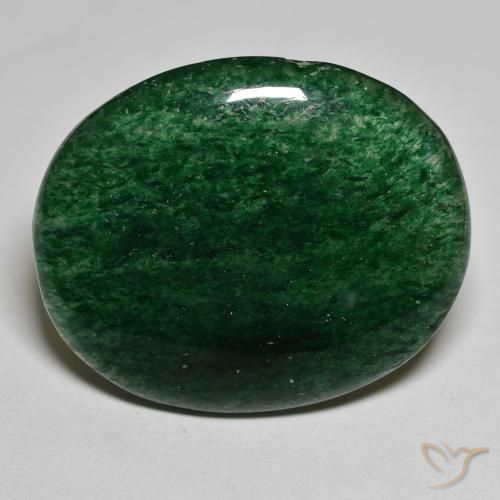 Aventurine Vert naturelle Coupe ovale, 38.54 ct, Translucide