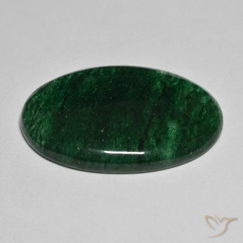 Aventurine Vert naturelle ovale, 29.26 ct, Translucide