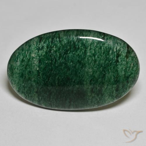 Aventurine Vert naturelle Coupe ovale, 32.45 ct, Translucide
