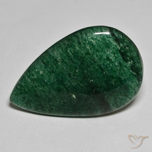 24.65ct Naturel Vert Aventurine, En forme de poire, Translucide