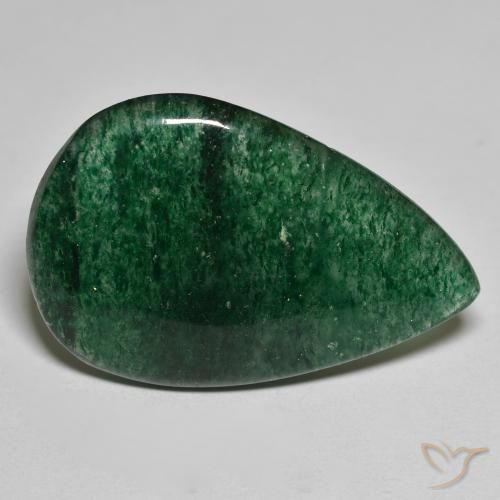Aventurine Vert naturelle En forme de poire, 24.65 ct, Translucide