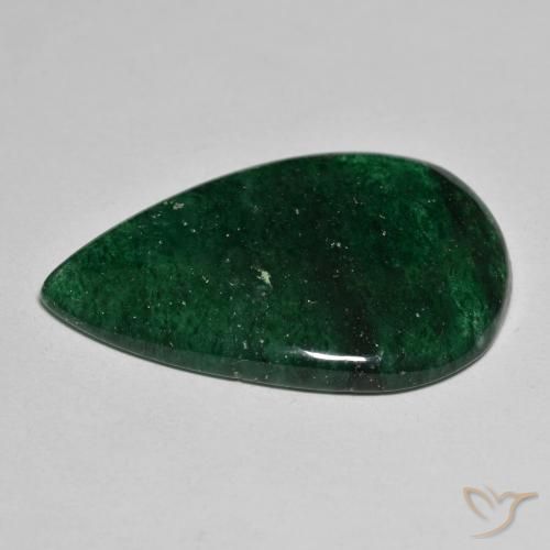 Aventurine Vert naturelle En forme de poire, 24.65 ct, Translucide