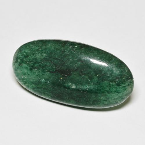 Aventurine vert naturelle coupe ovale, 14,45 ct, translucide