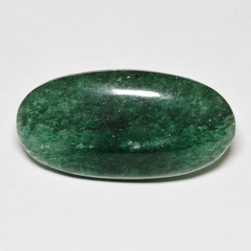 Aventurine vert naturelle coupe ovale, 14,45 ct, translucide