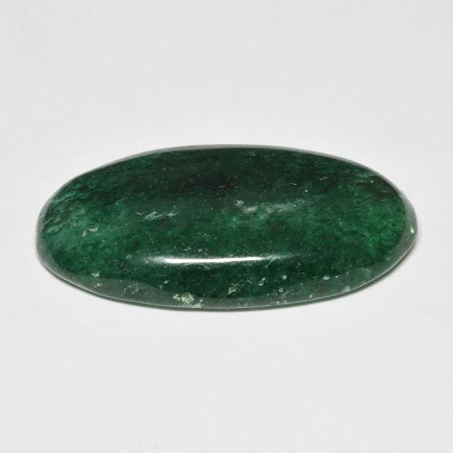 Aventurine vert naturelle coupe ovale, 14,45 ct, translucide